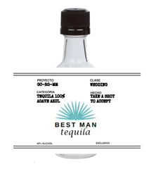Set of 10 matte Best Man mini bottle labels for 50 ml bottles 3x2 inches