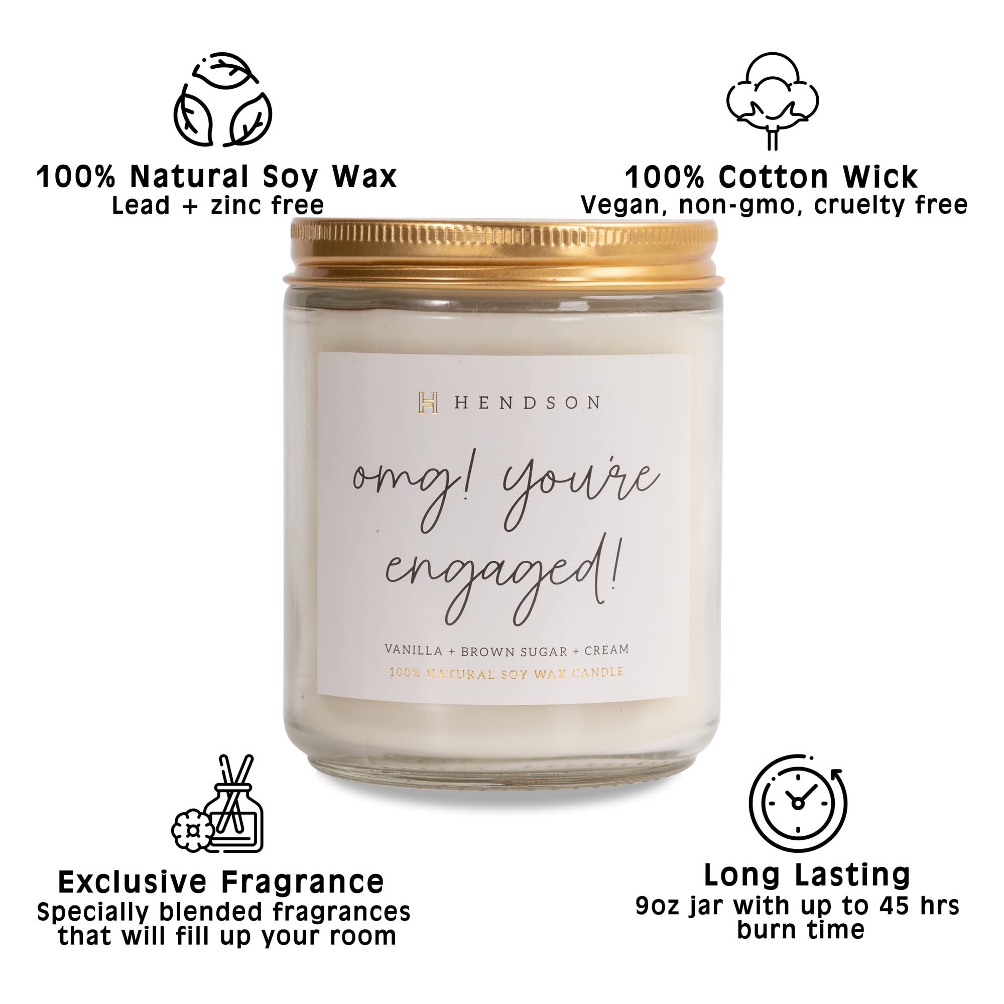 Gift-ready candle for bride to be and fiancé
