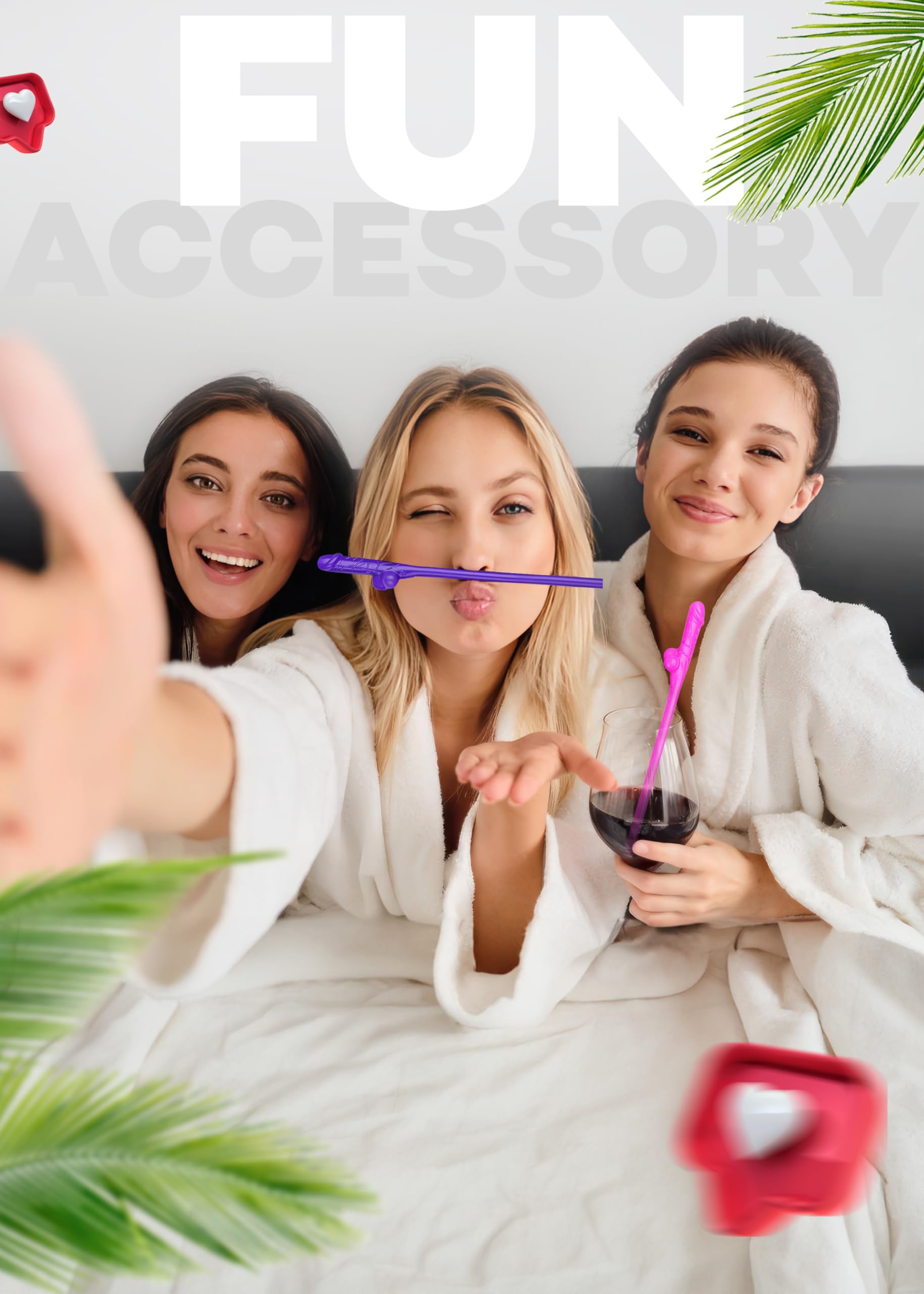 Disposable novelty straw set for photos