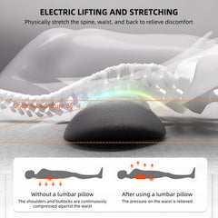 Lumbar support pillow adjustable height side view