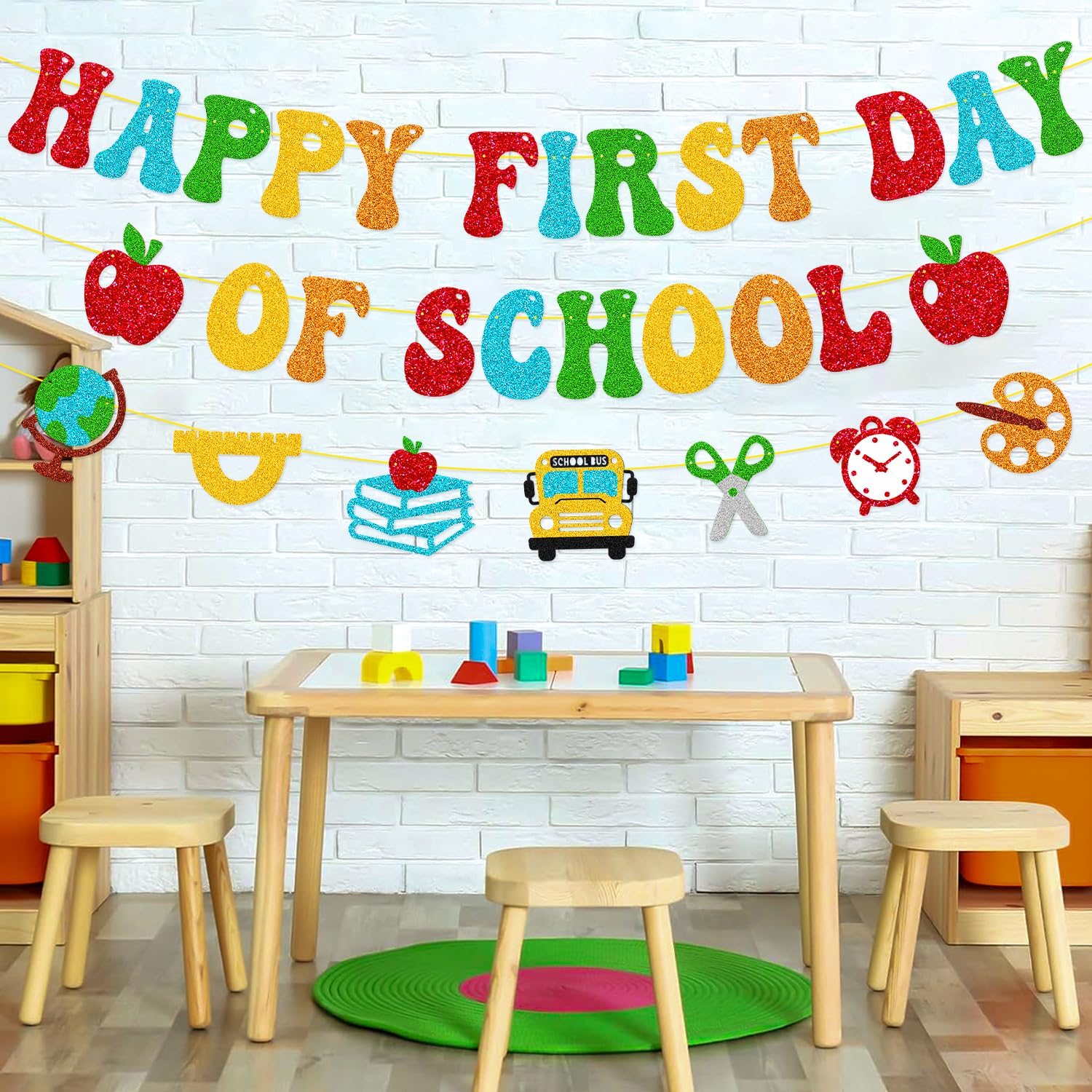 Back to school decor banner display