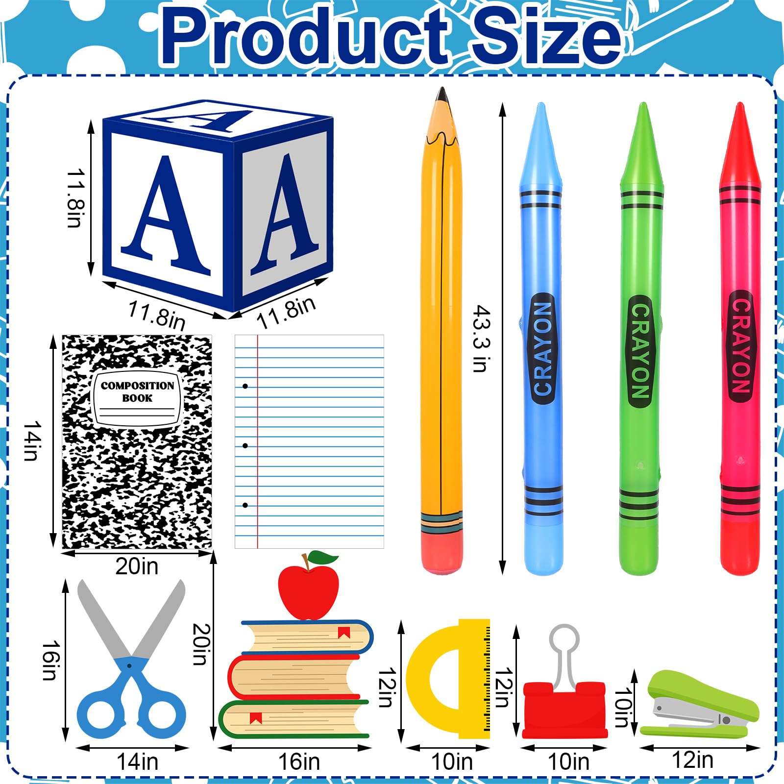 Back to school decorations inflatable pencil by Resholder product image