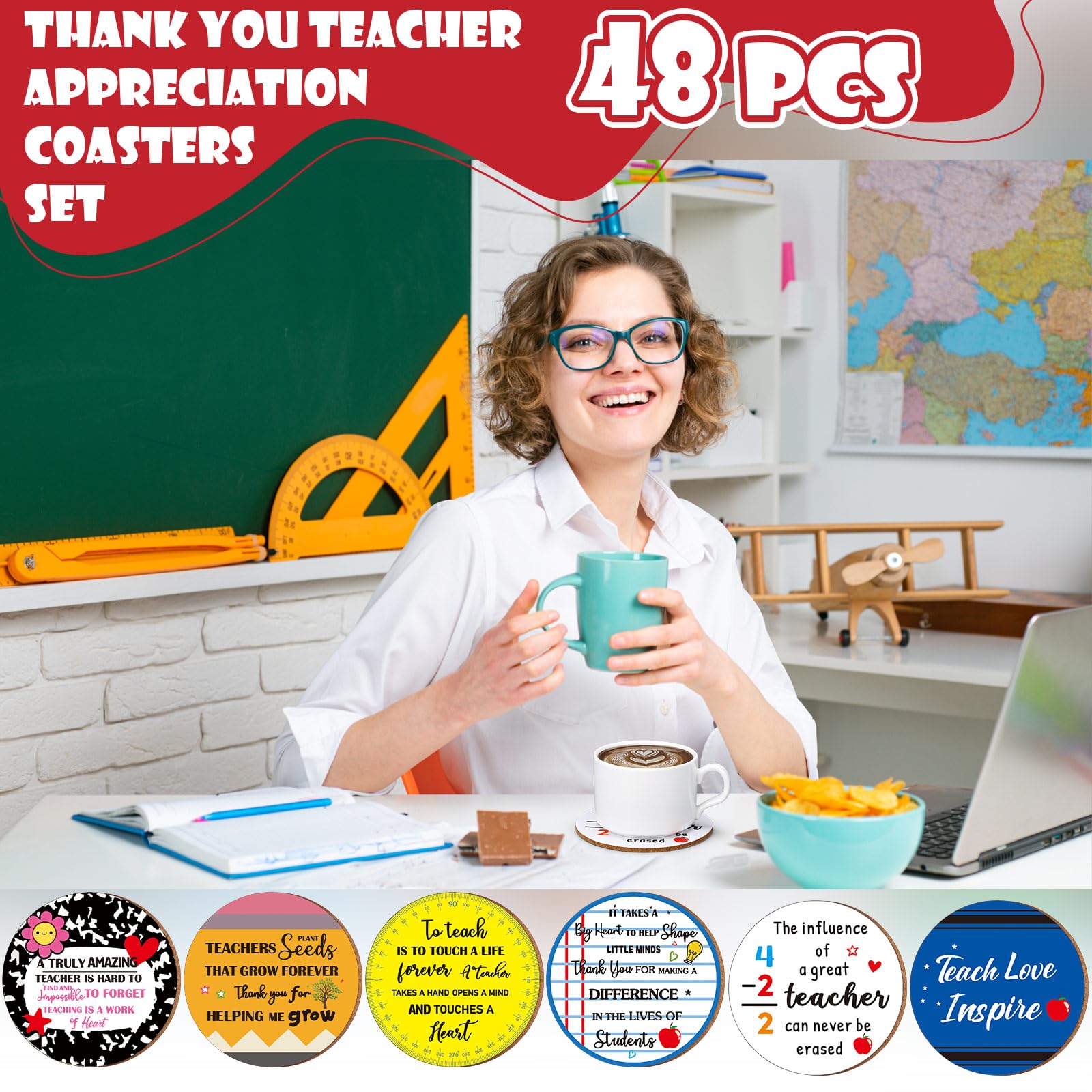 Back to school desk coasters for teachers