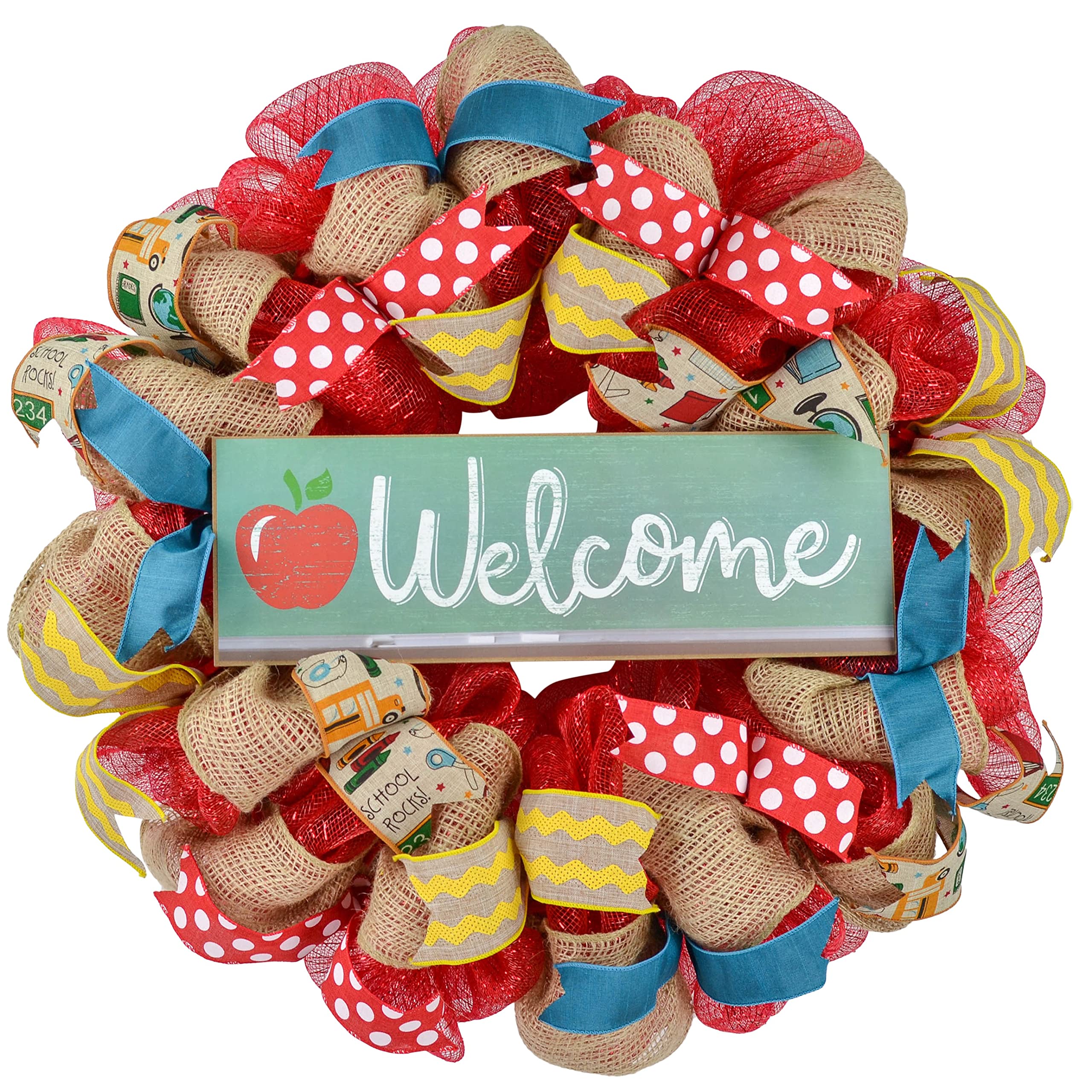 Back to School Teacher Gift wreath 24 inch round