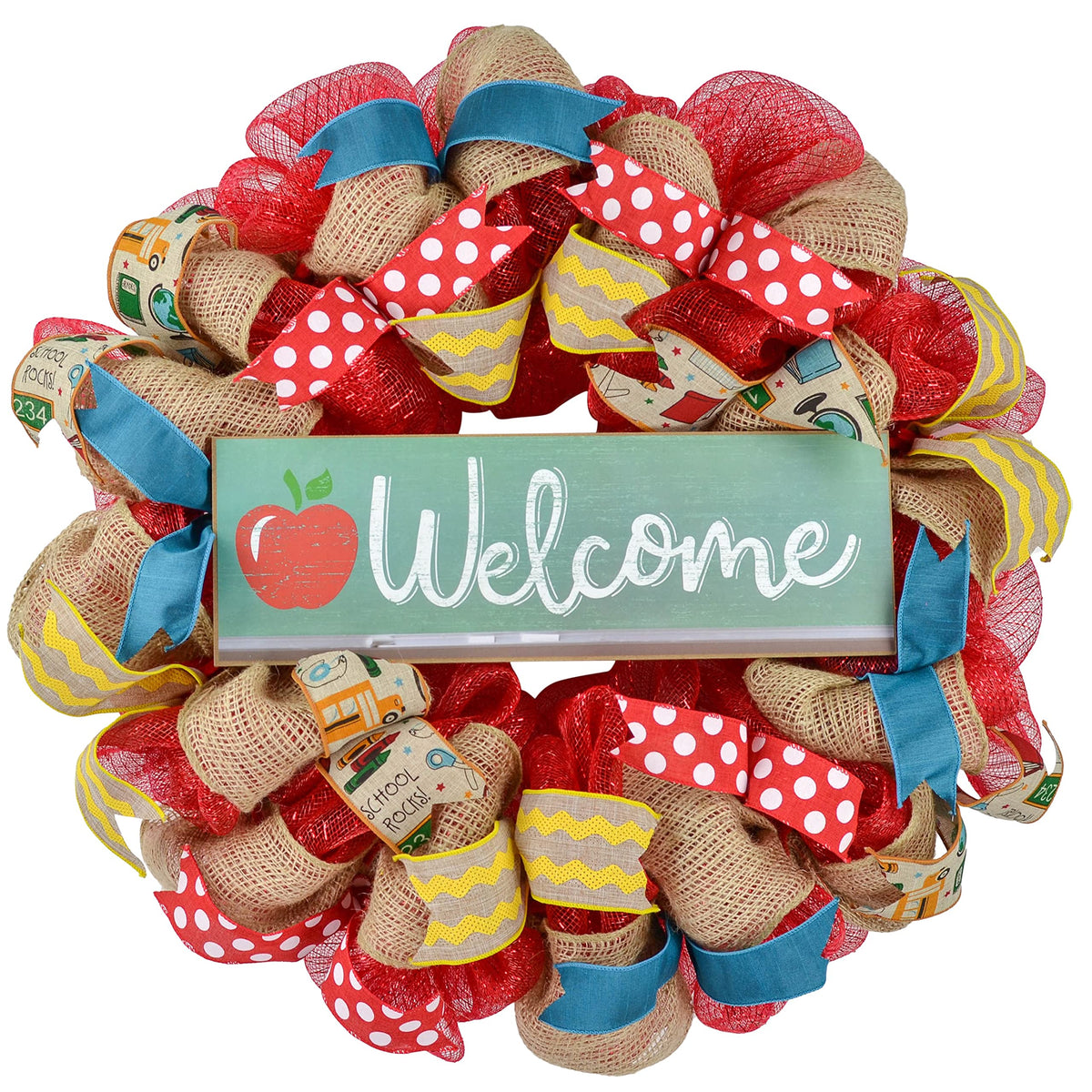 Back to School Teacher Gift wreath 24 inch round