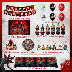 15 Birthday Banner and 18 Balloons included in kit