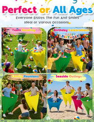 Backyard party games setup with Granny Pants yard game