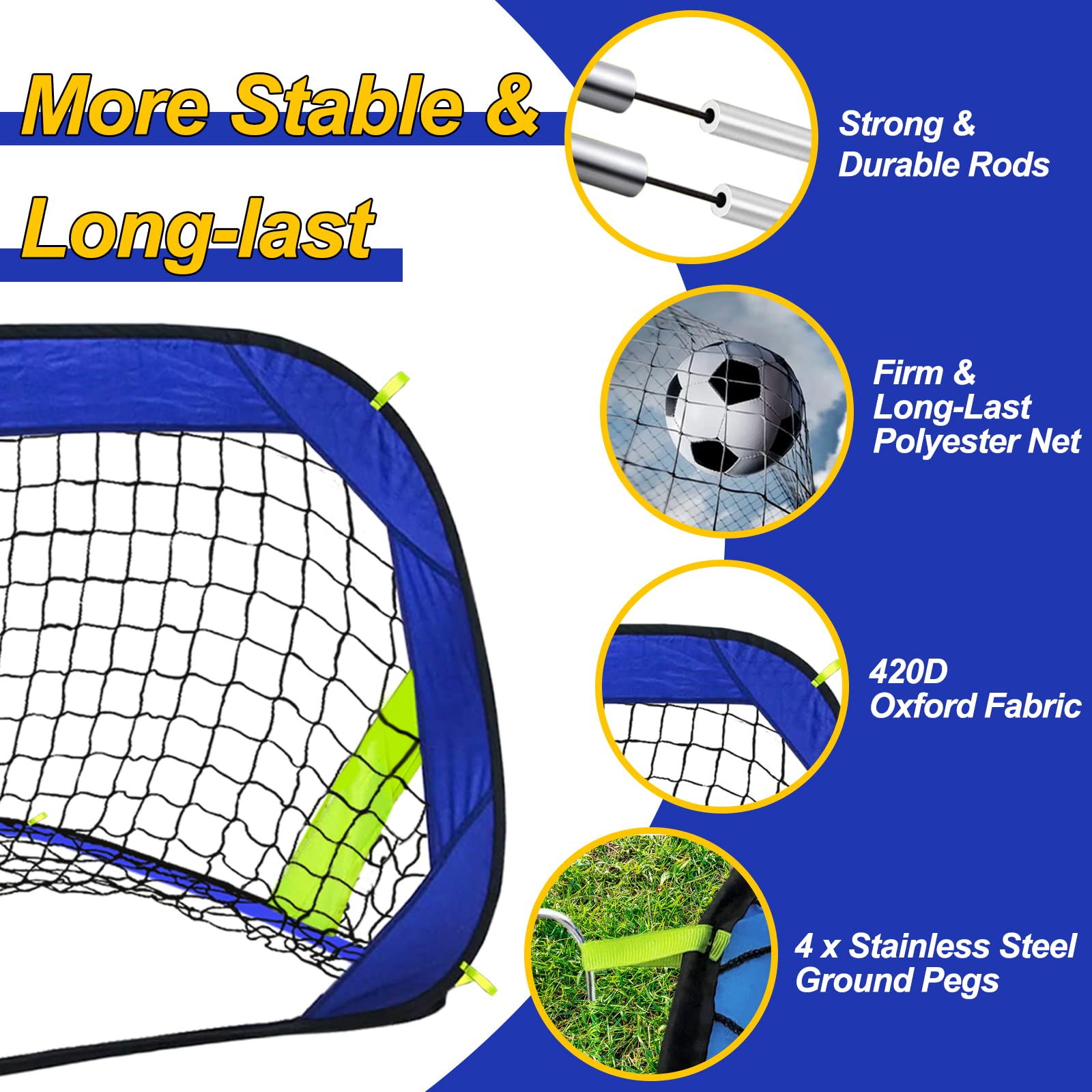 Backyard beach soccer goal with carrying bag