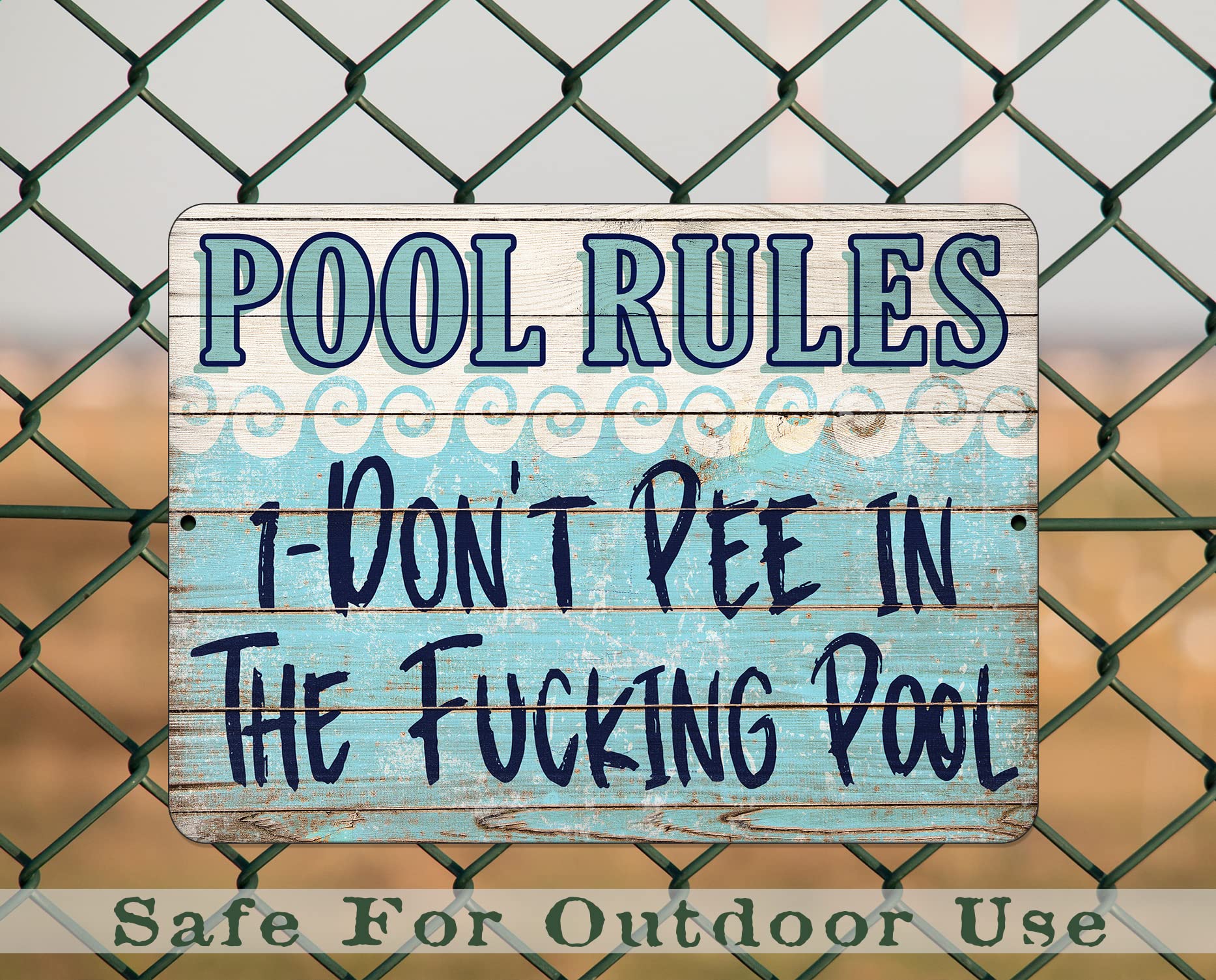 12x18 pool sign for backyard decor or gift