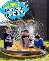 Inflatable side cushions prevent slipping on Slip Water and Slide