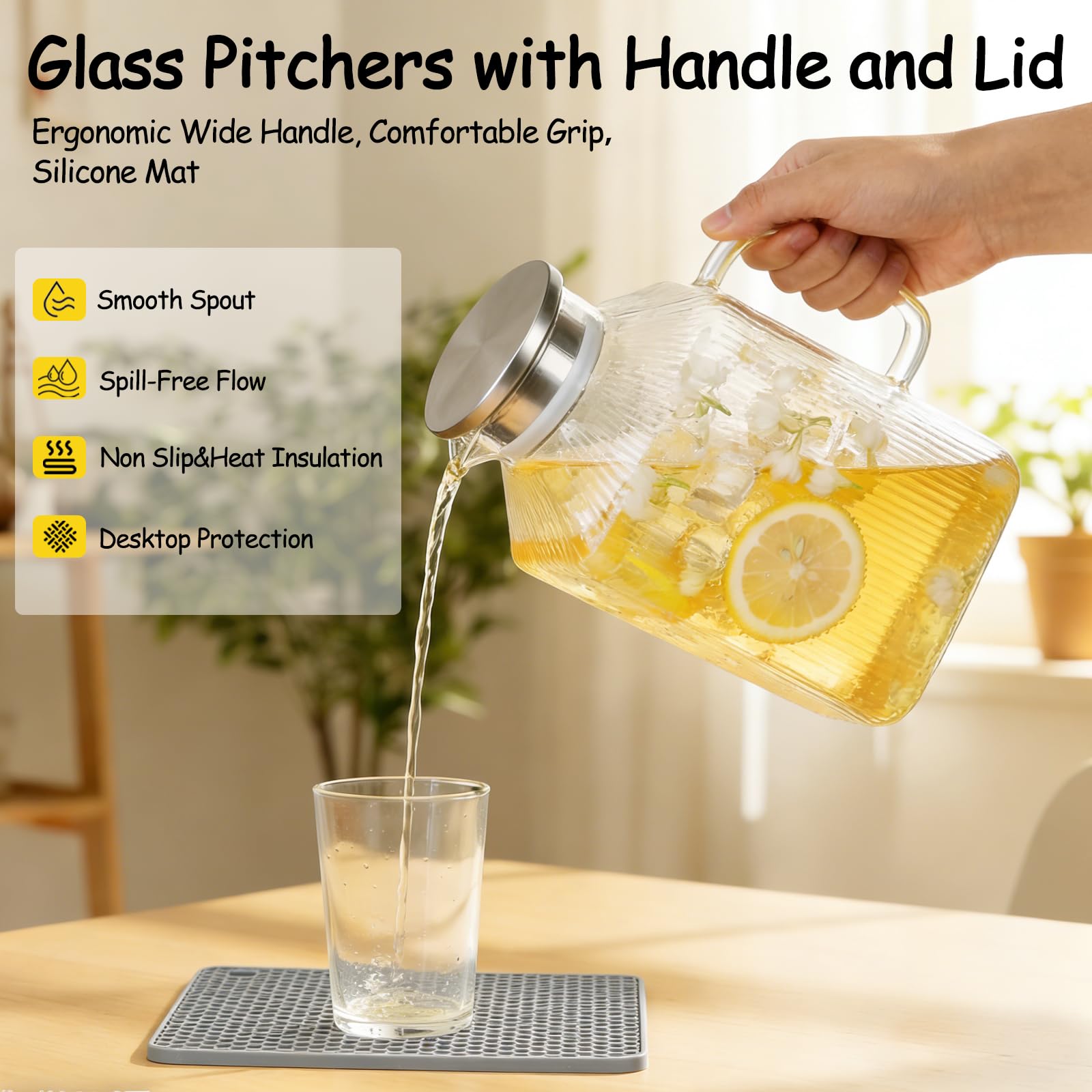 Leak-proof silicone seal and drip-free spout in use