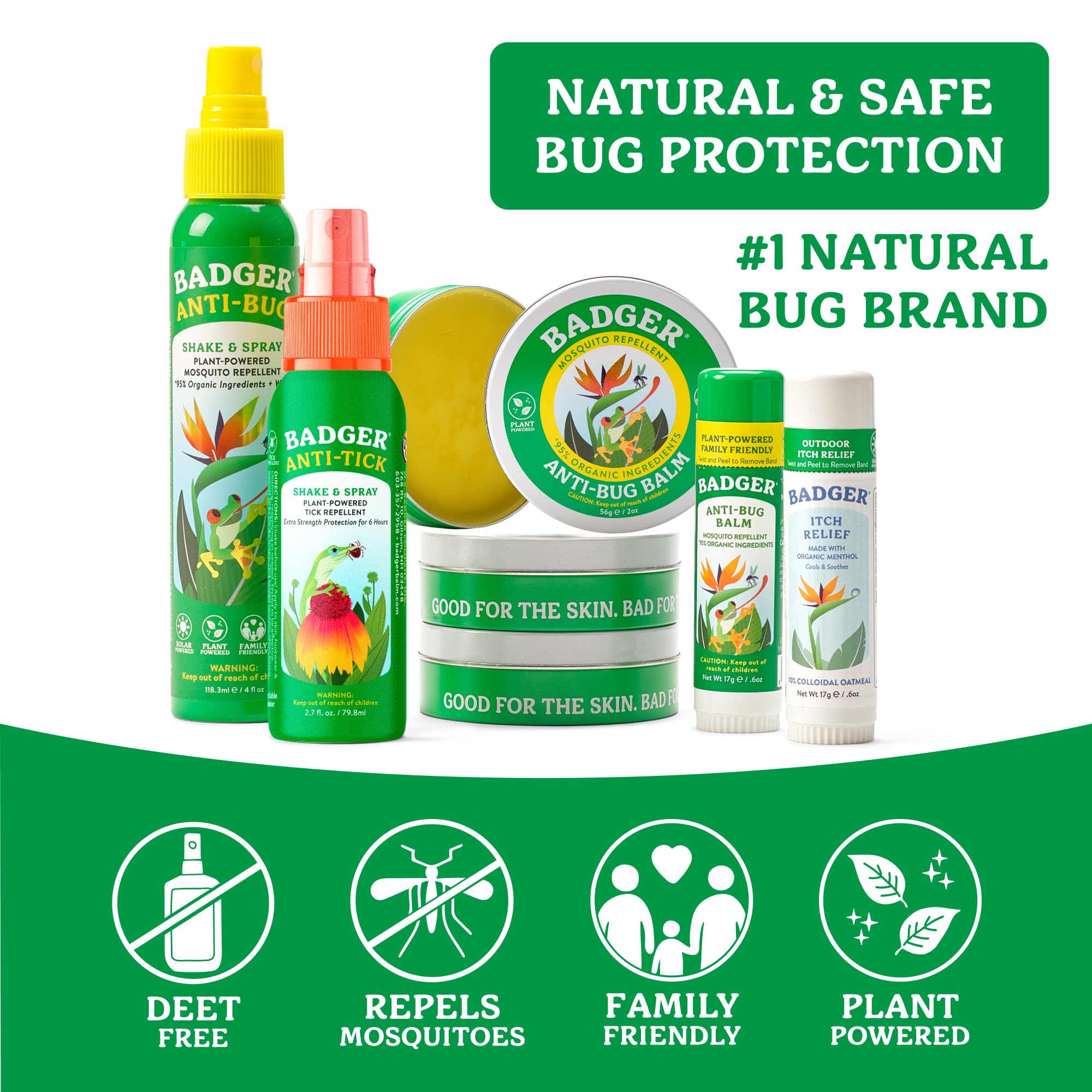 Citronella cedarwood rosemary lemongrass scent Badger Bug Spray