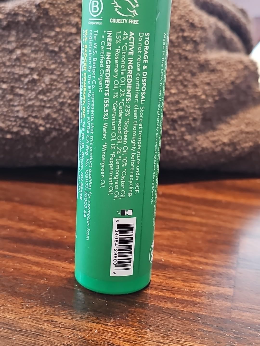 Badger Bug Spray women-owned family business label