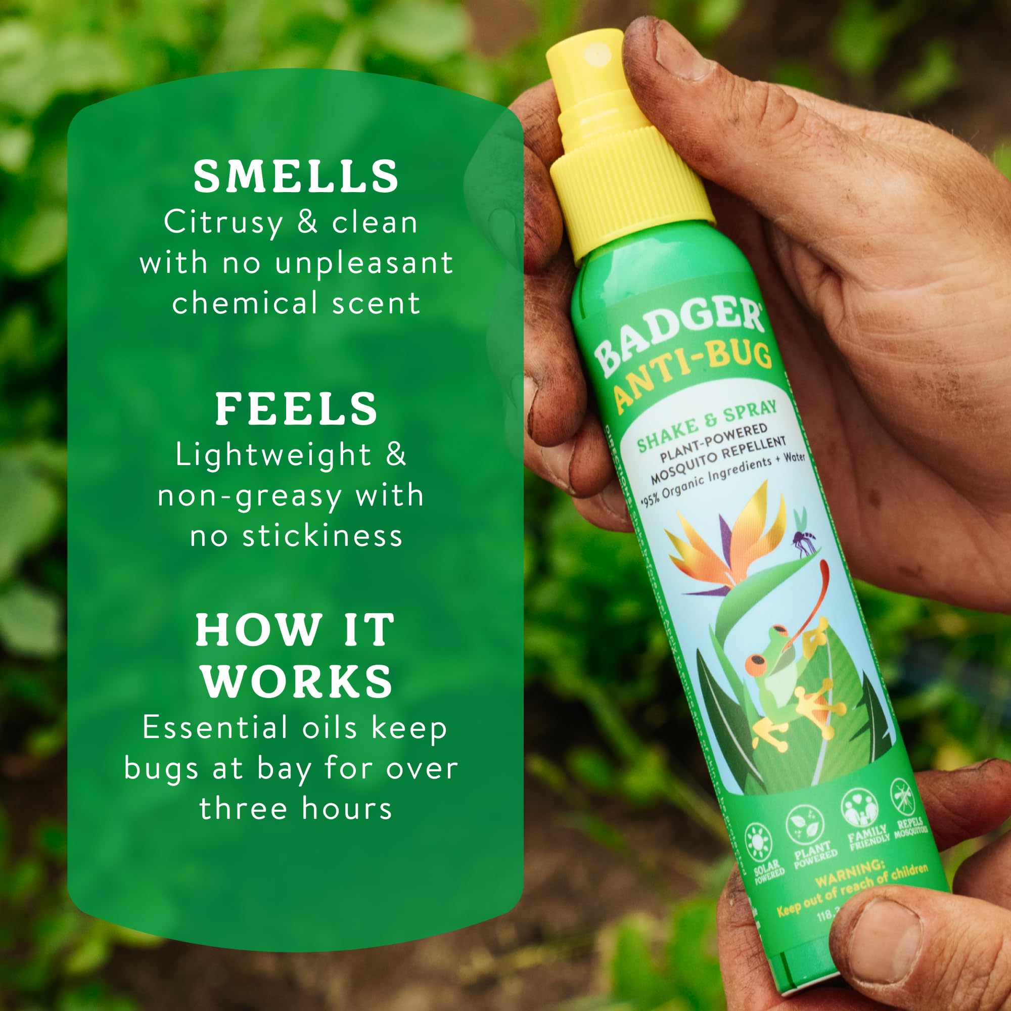 Badger Bug Spray family-friendly formula for adults and kids