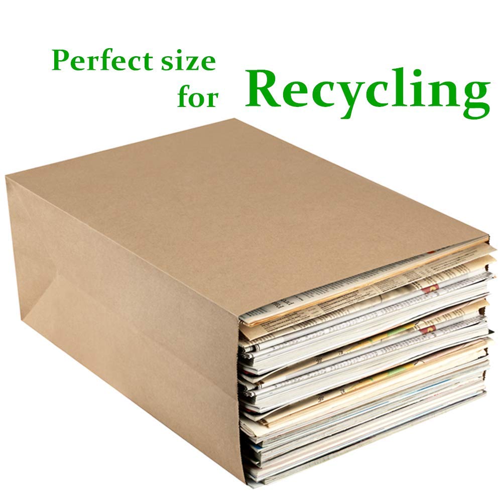 BagDream 100 count bulk kraft paper grocery bags