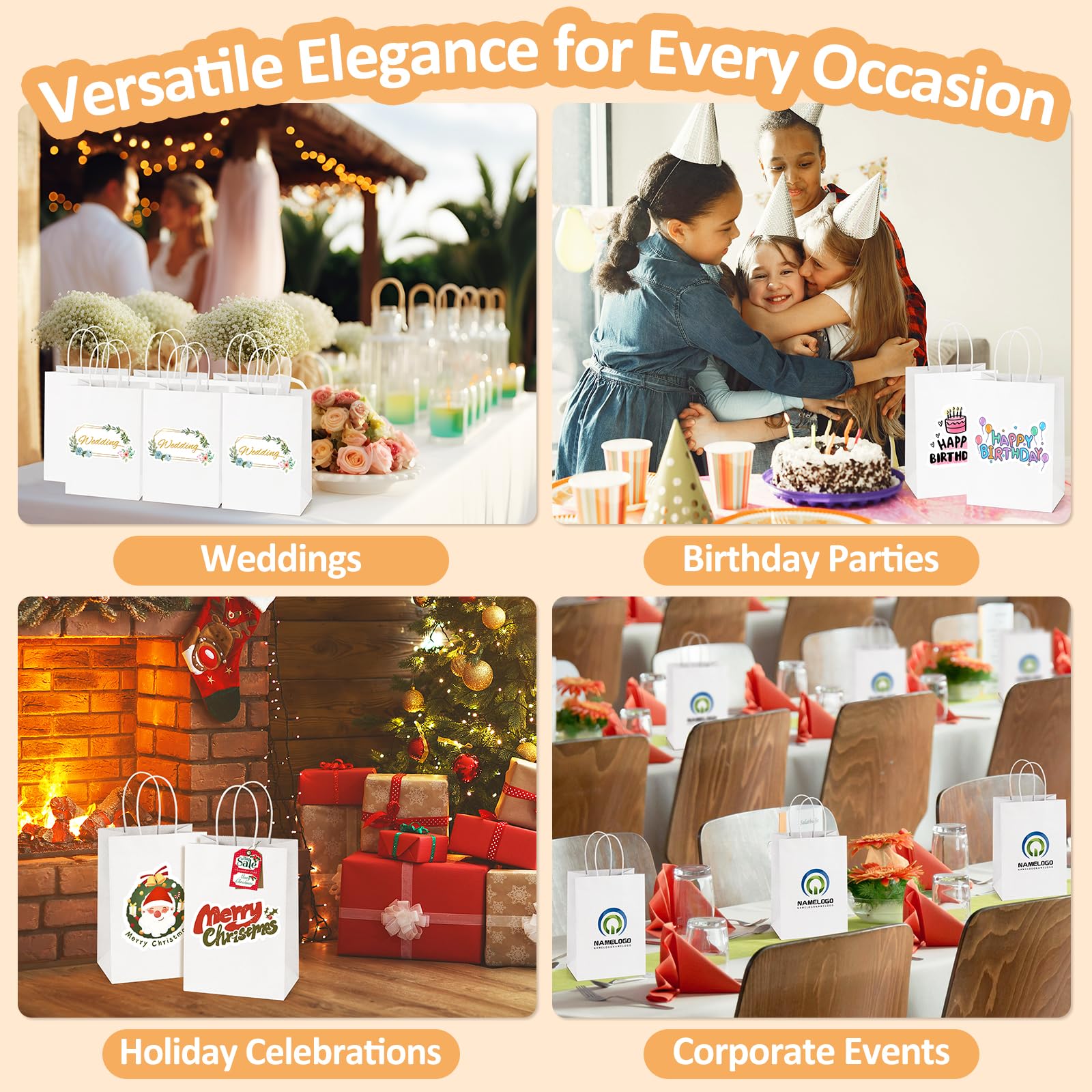 Eco-friendly recyclable kraft paper gift bags FSC compliant BagDream