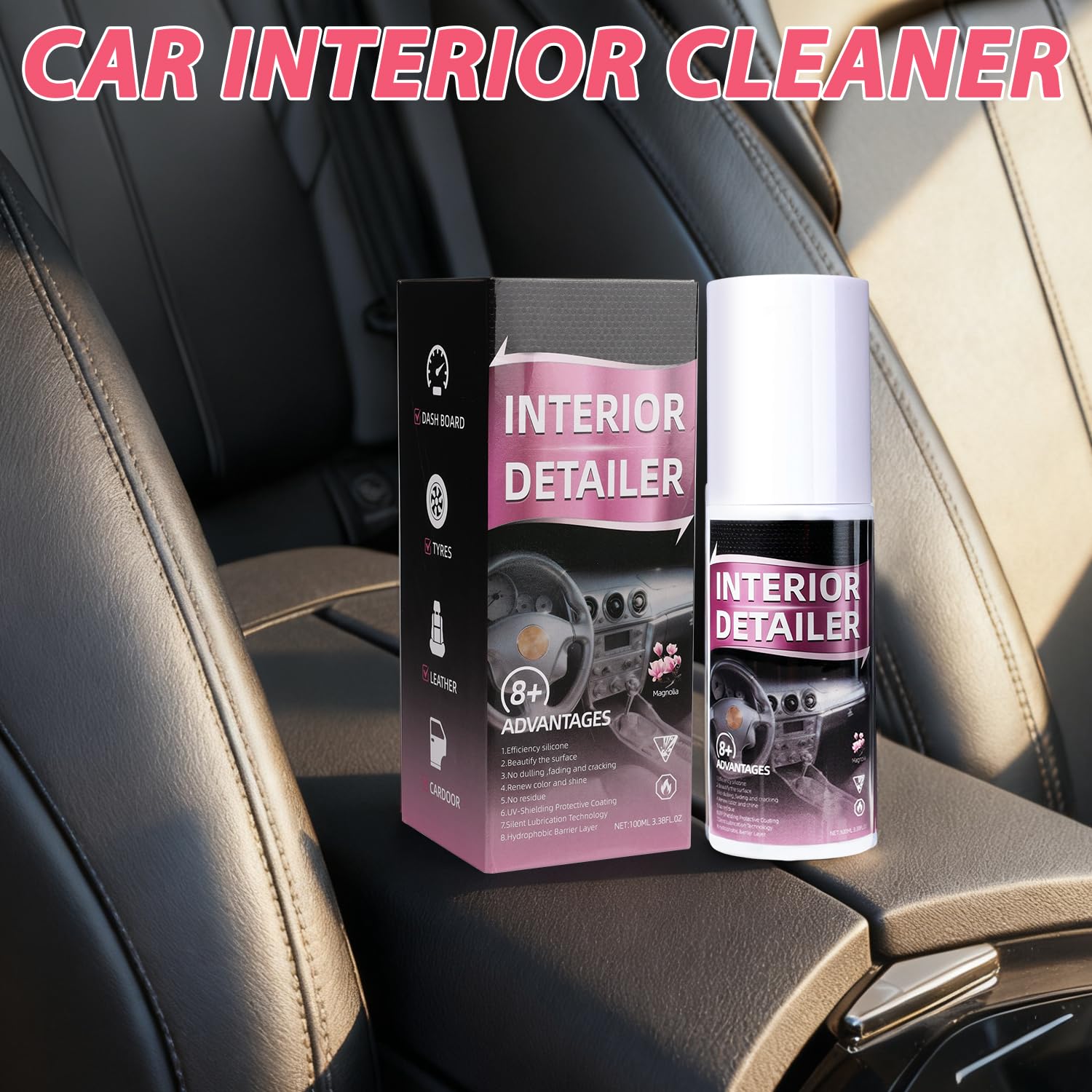 BAGISTES 15 ounce interior detailer bottle close up