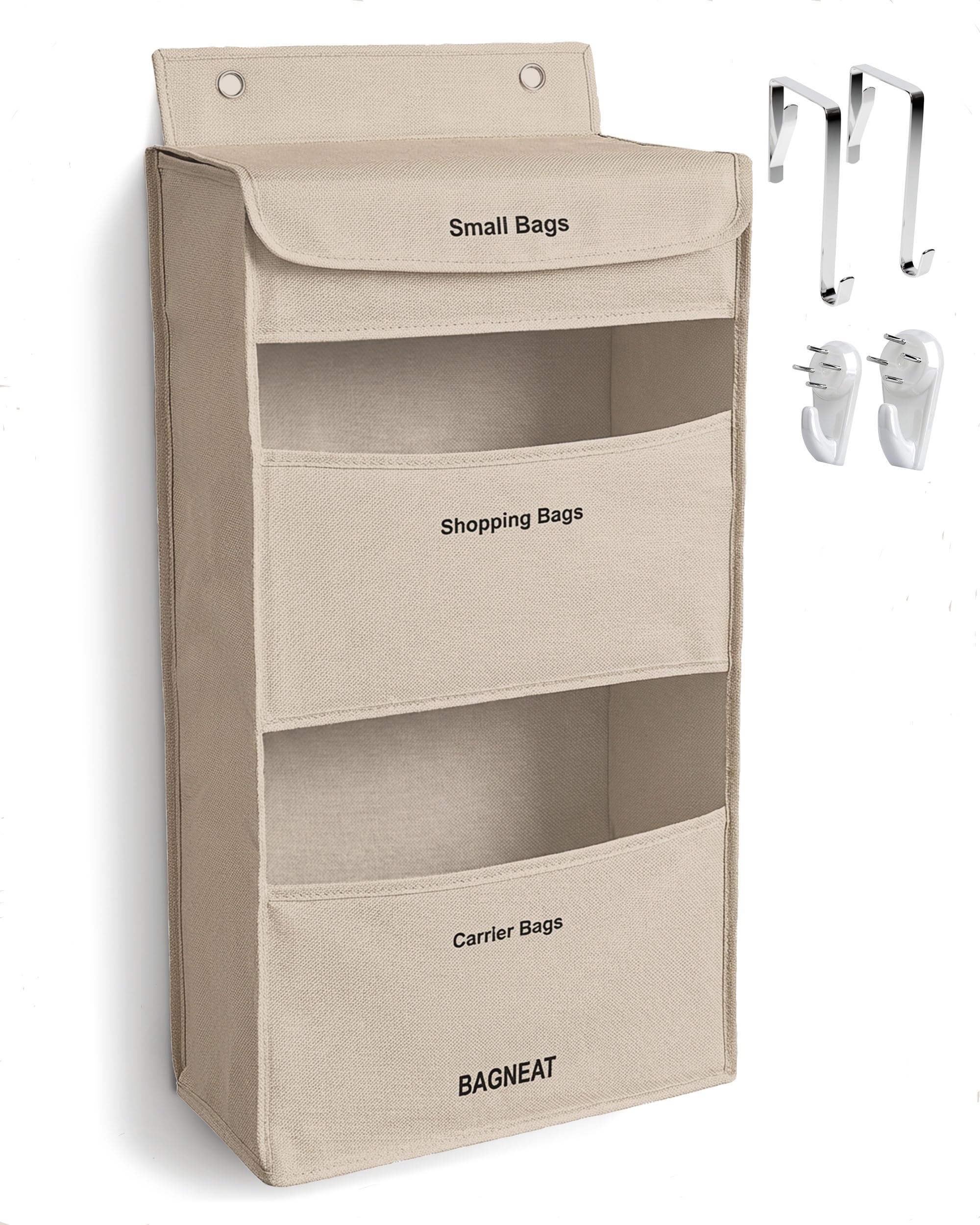 BAGNEAT bag organizer mounted over a door