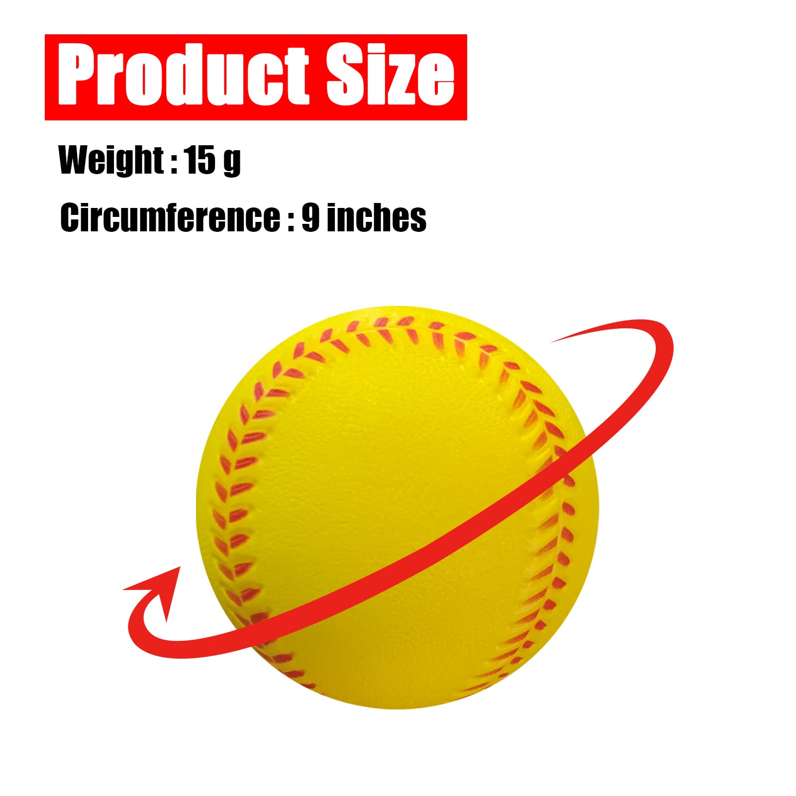 9 inch foam baseball with soft safety for beginners