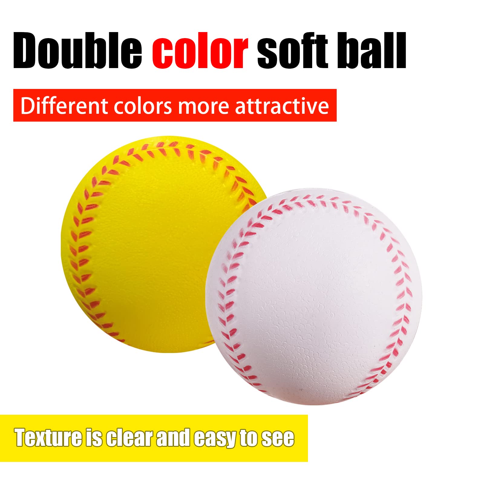 Indoor and outdoor play foam baseballs for training