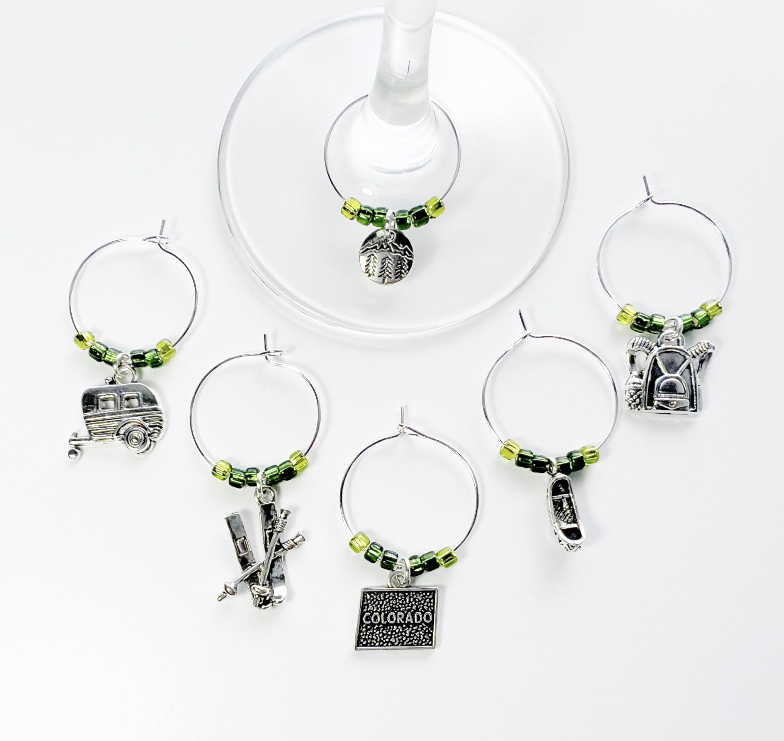 bakcpack design charm for wine glass markers