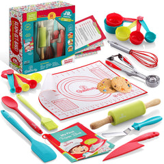Baketivity 31-piece kids baking tools set assorted utensils