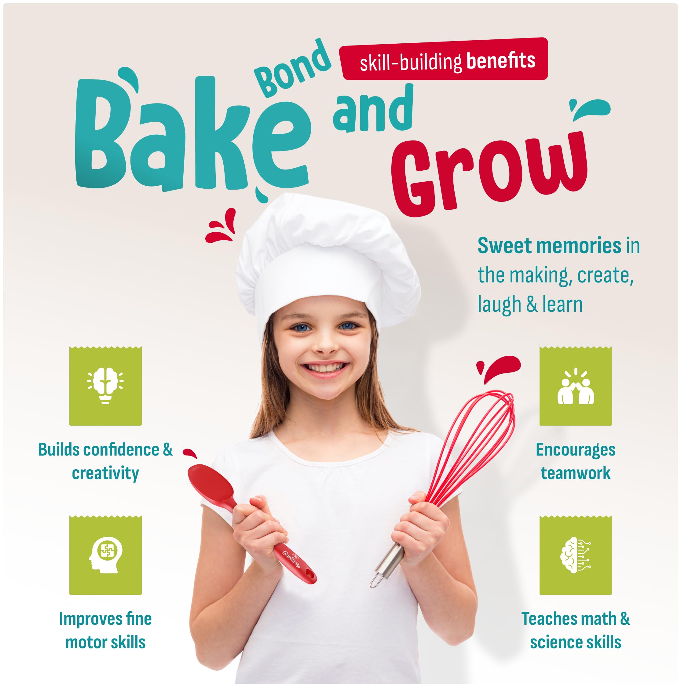 Baketivity measuring cups spoons and spatulas in set