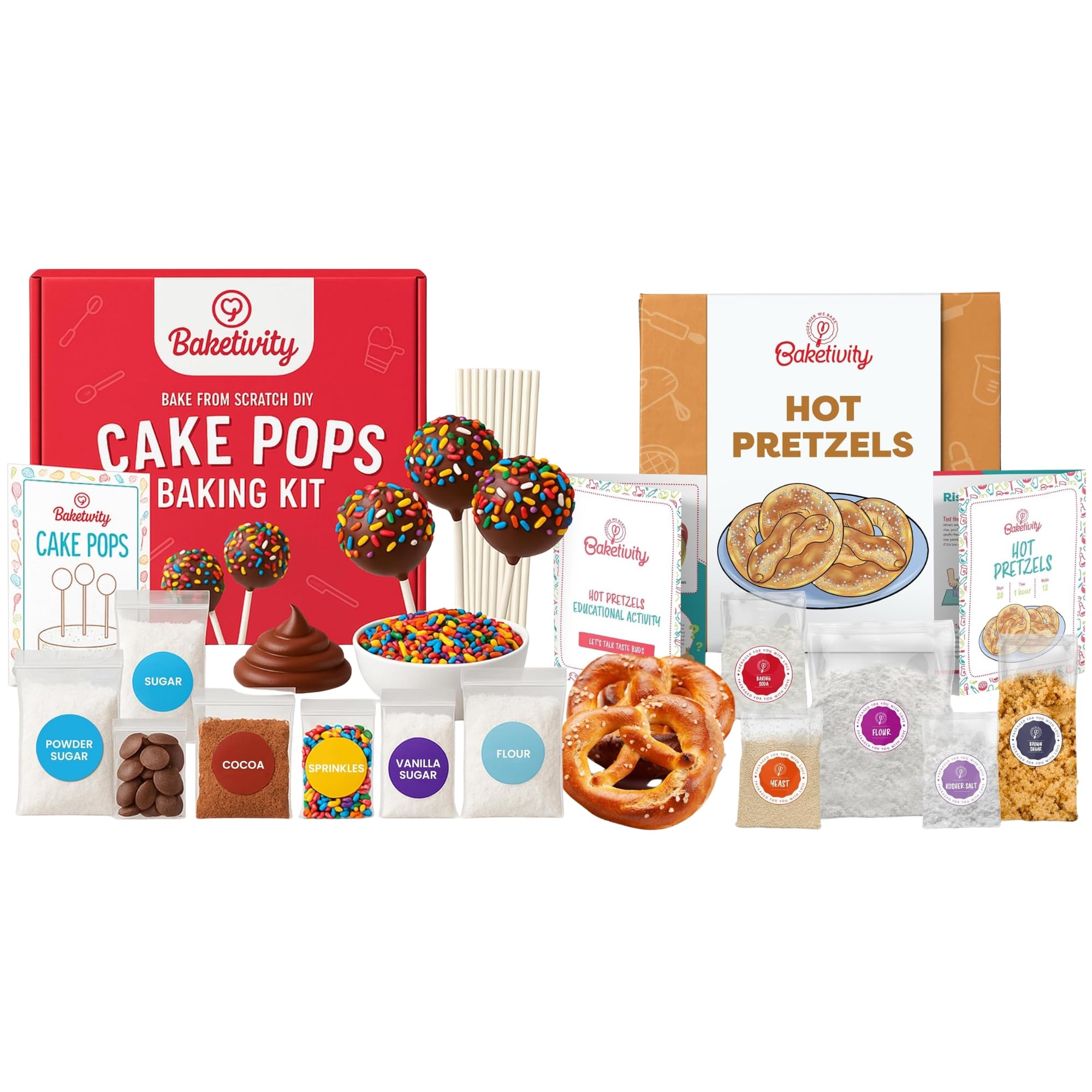 Baketivity Cake Pop Kit Bundle packaging showing two DIY sets