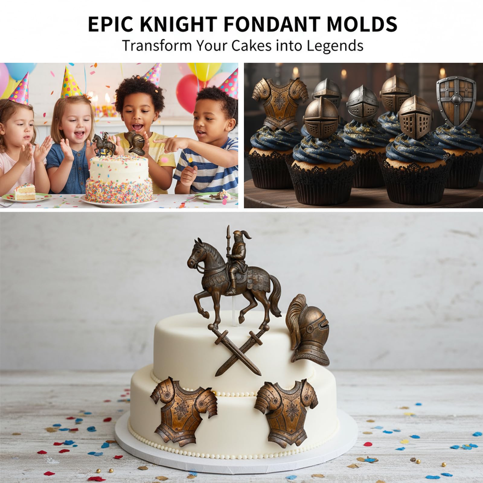 Large size 4.65 x 3.86 inch Bakformk knight mold