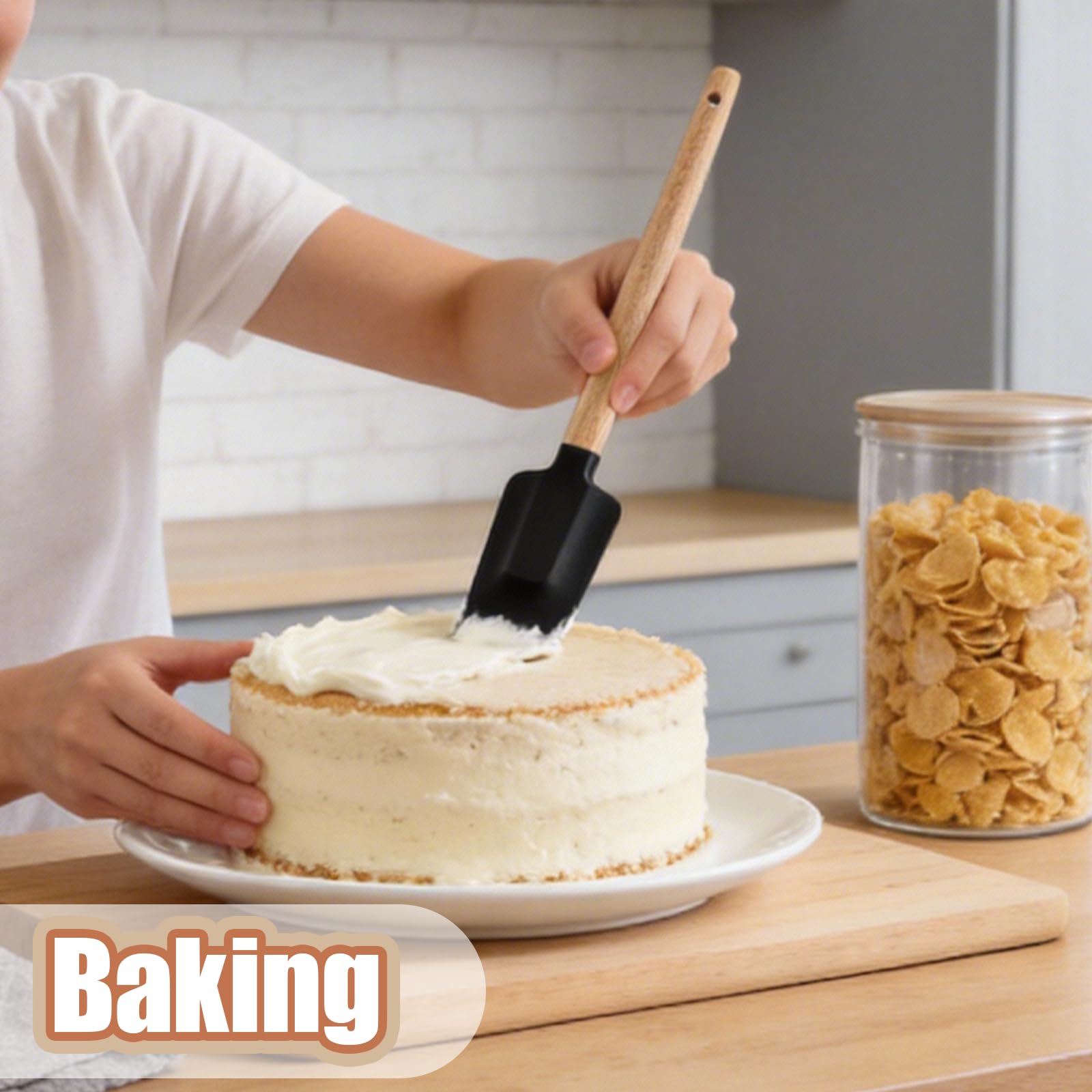 spatulas for baking mixing frosting kitchen tasks alt text