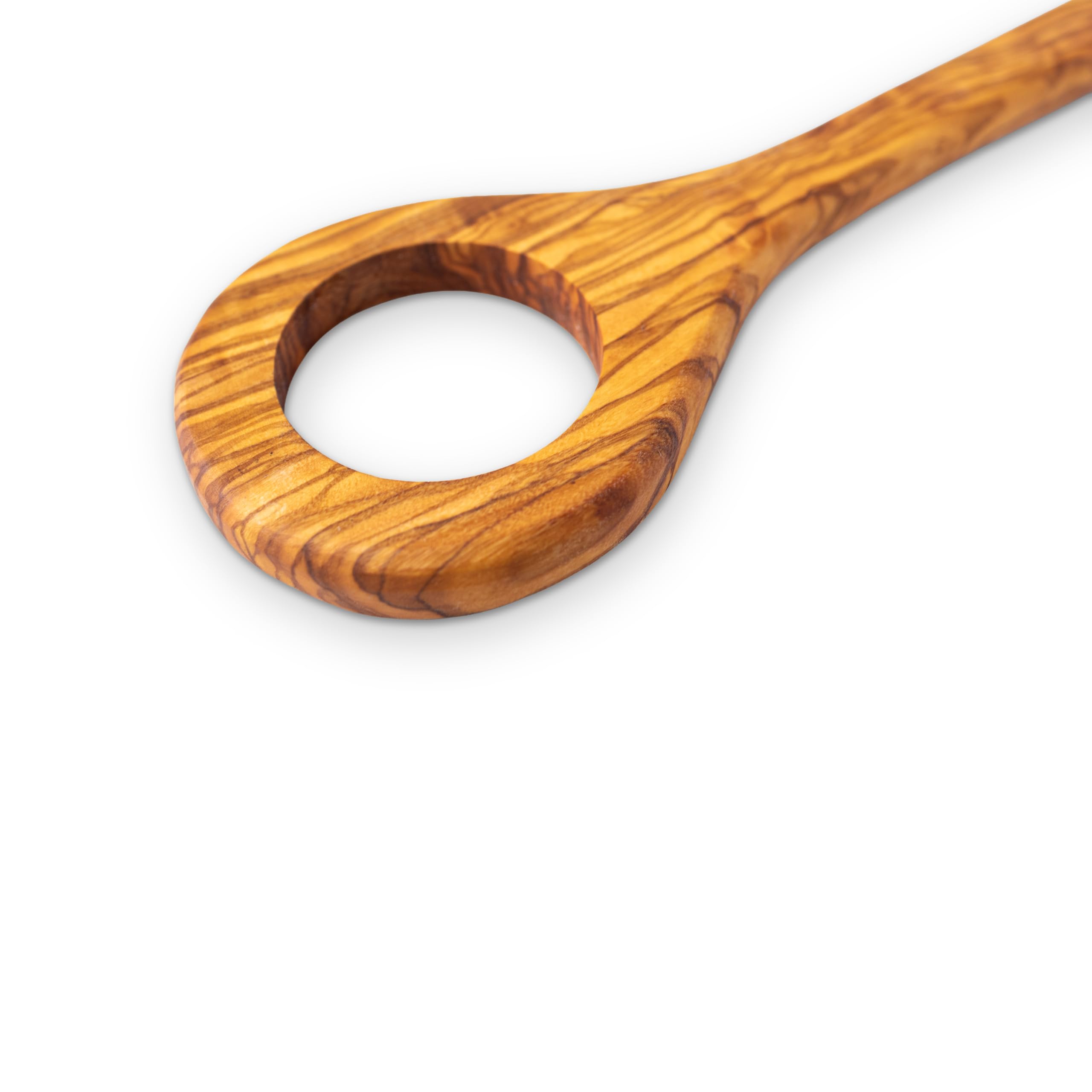 Artisanal olivewood baking whisk