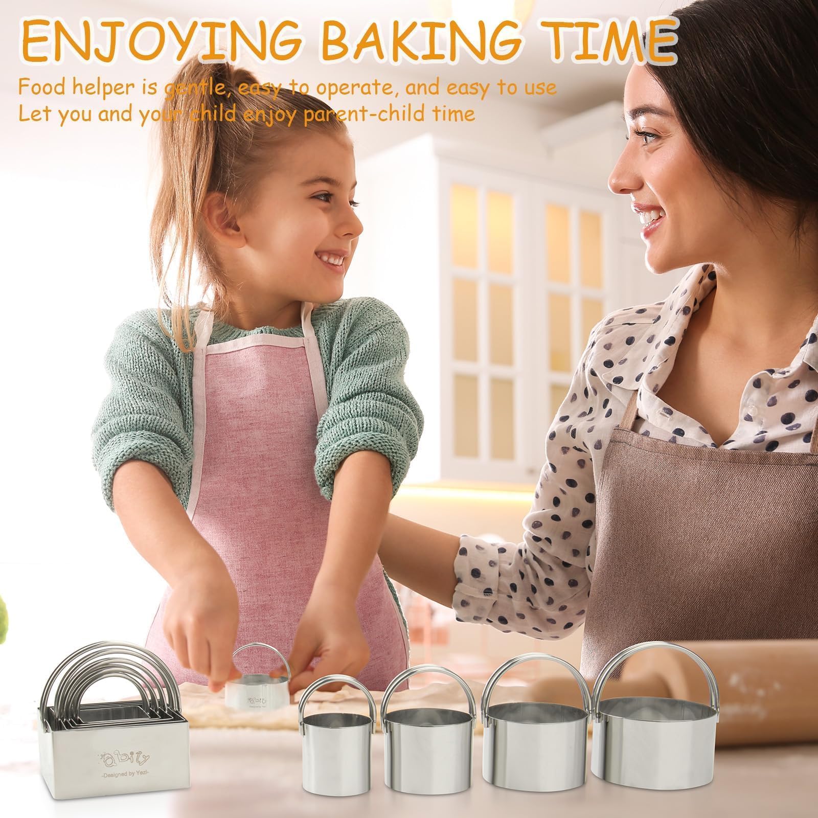 Baking set cookie cutters for cookies and pastries