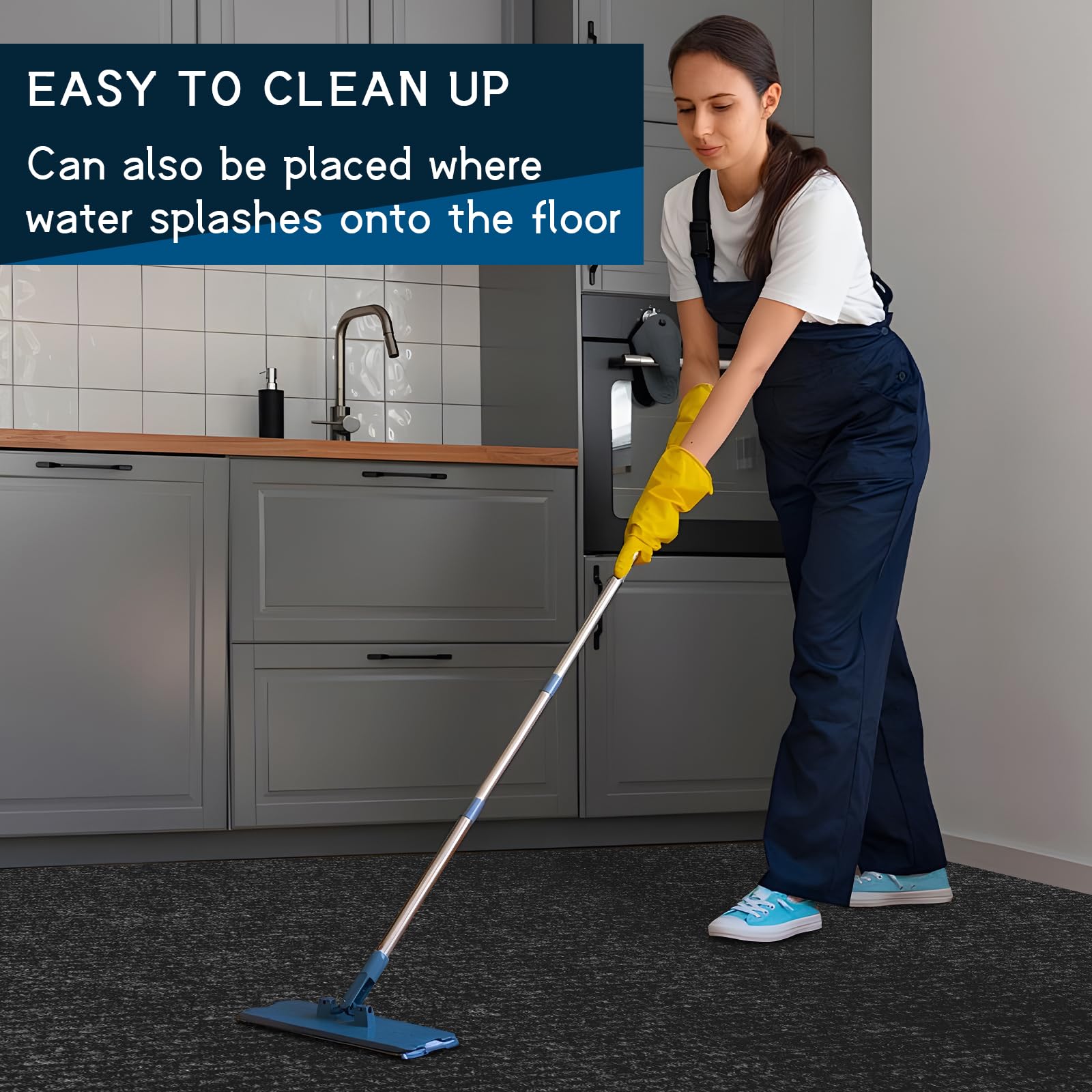 Easy to clean rug with dust remover and water wash