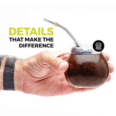 Cleaning brush for yerba mate gourd and bombilla