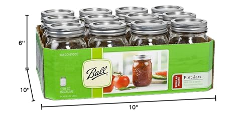 Ball 16-ounces regular mouth mason jar set