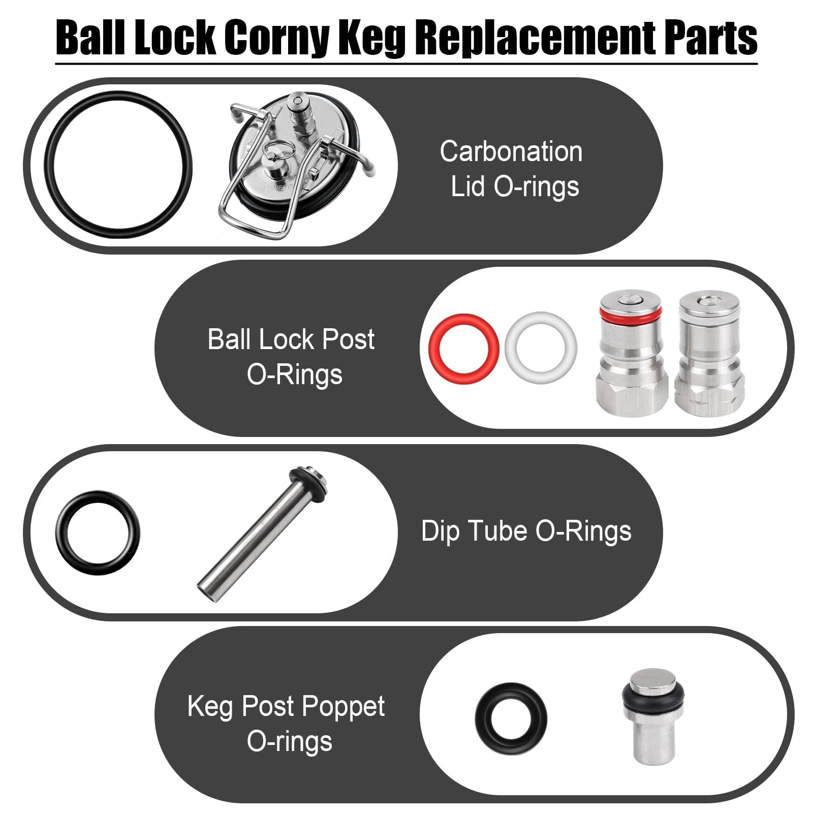 46 piece gasket kit for Cornelius keg components