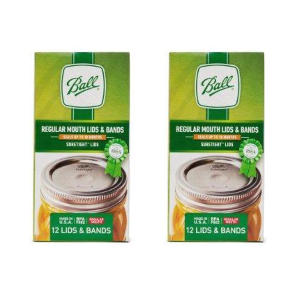 Ball Regular Mouth Lids with Bands 12 bands and lids per box