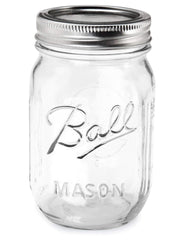 Regular mouth mason jar with lids and bands by Ball