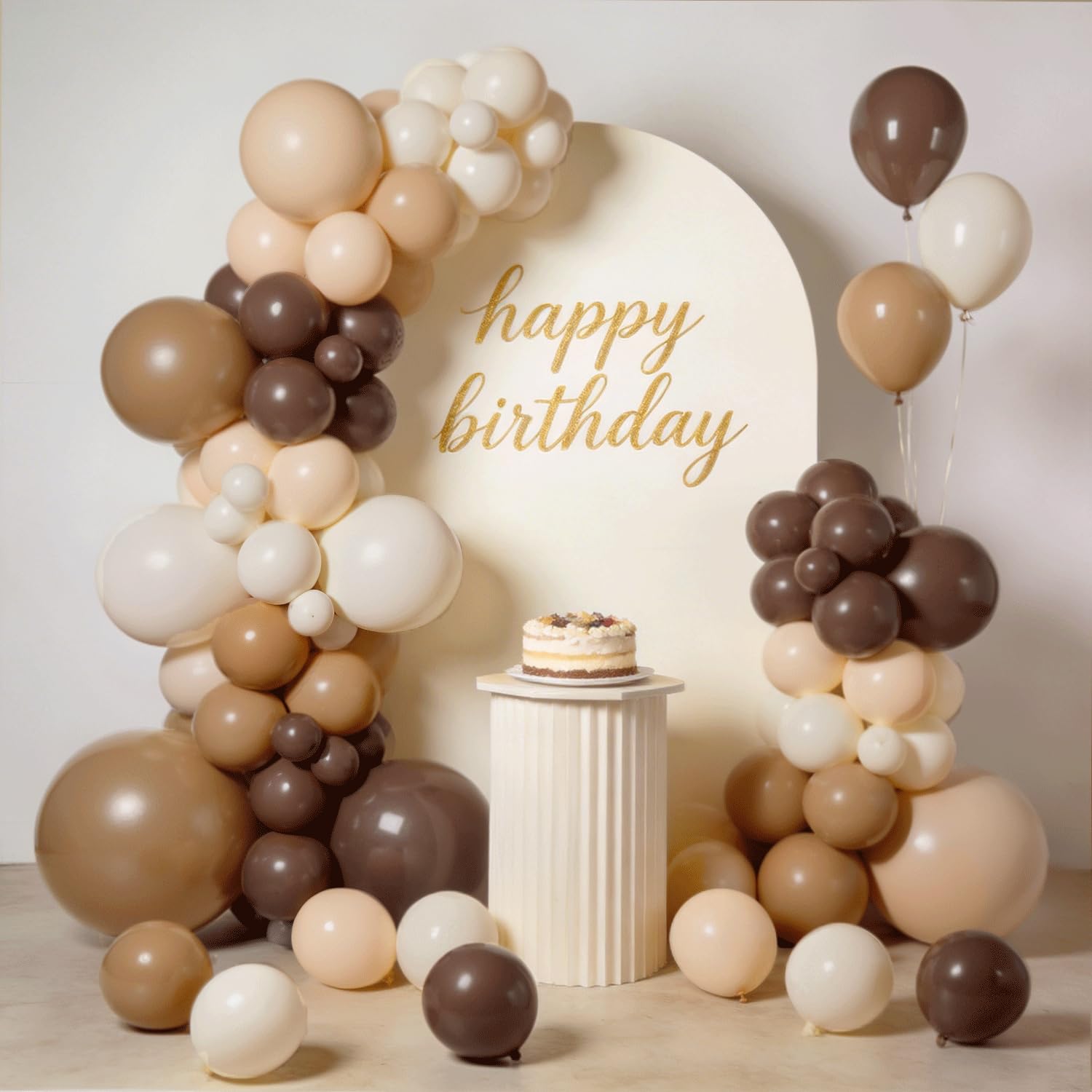 Neutral boho color balloon arch kit for events