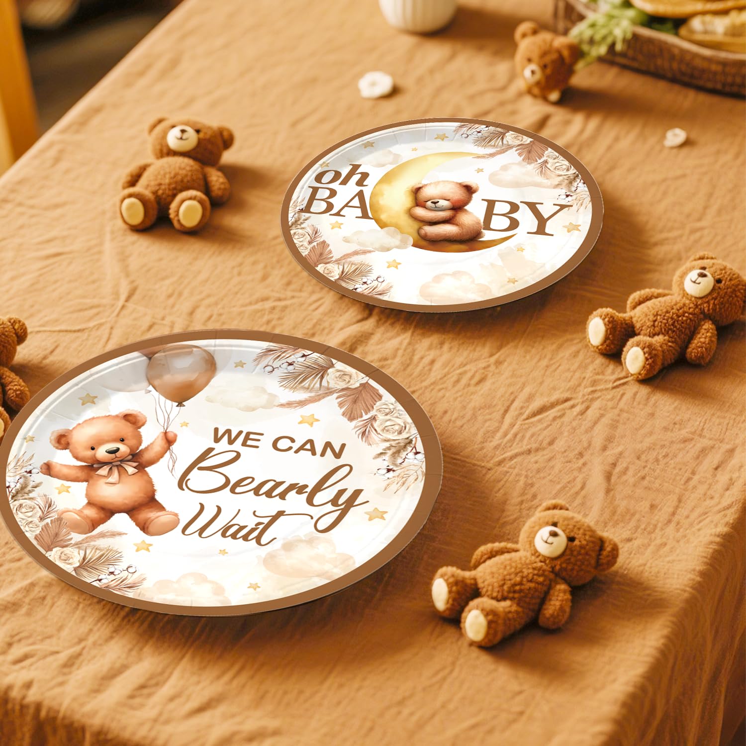 Balloon boxes and bear theme decor items