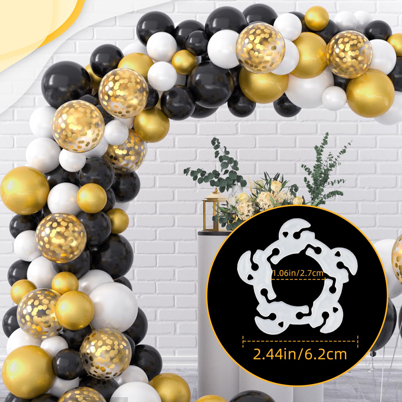 balloon garland kit with flower shape clips