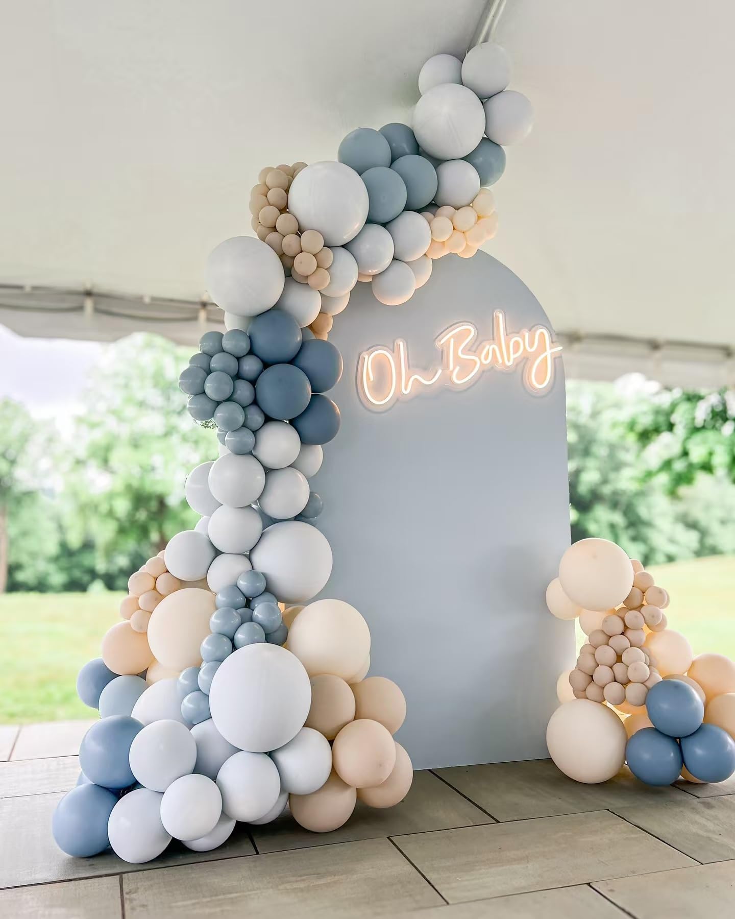 Calming color palette for baby shower and wedding