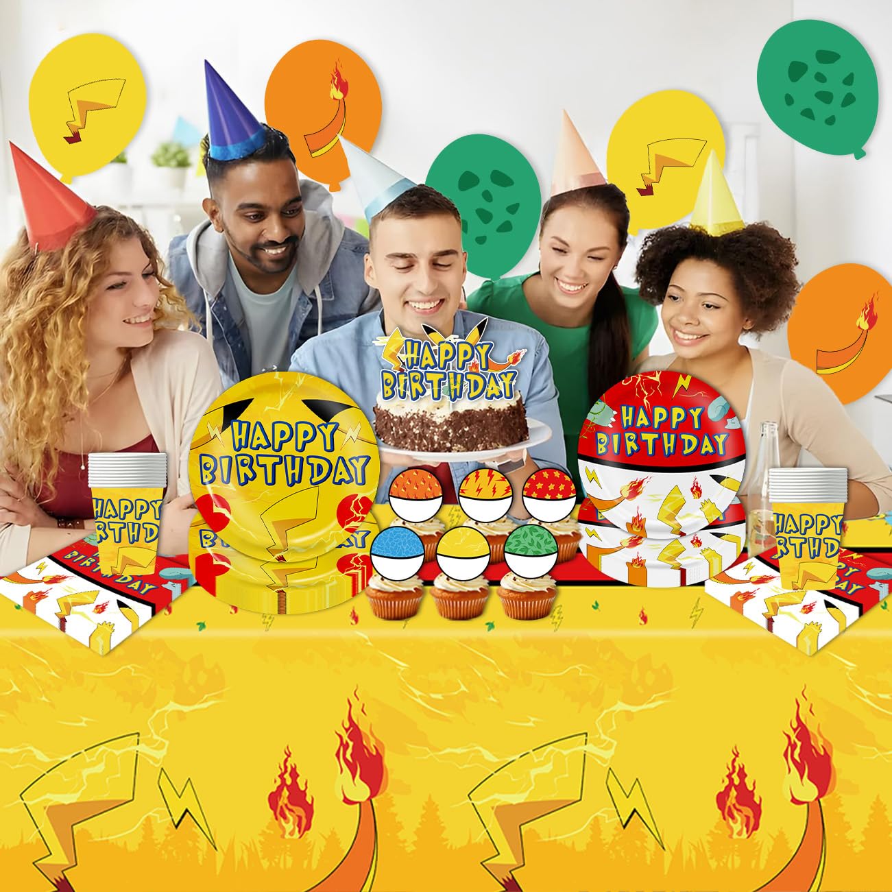 balloons 9pcs included in set three colors