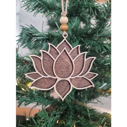 Handmade in the USA lotus design ornament