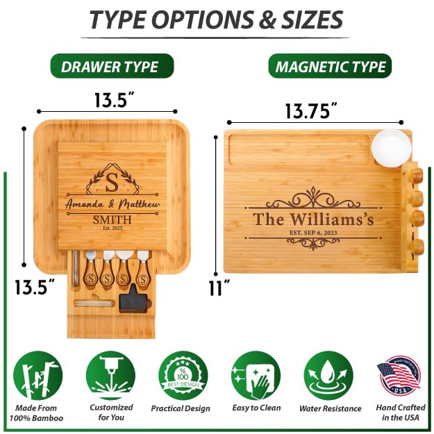 100% natural bamboo charcuterie board