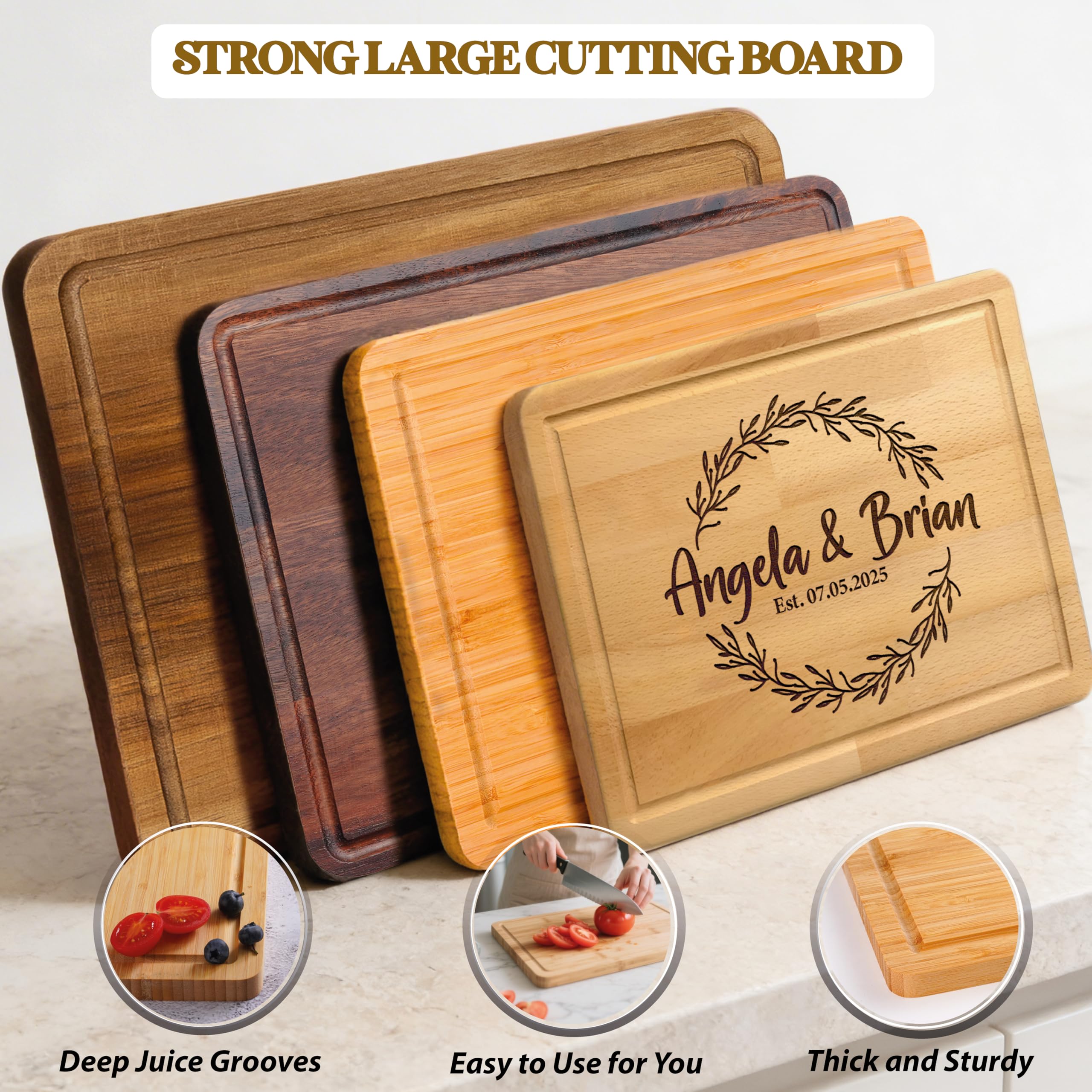 Bamboo cutting board 12x9 Standard size image