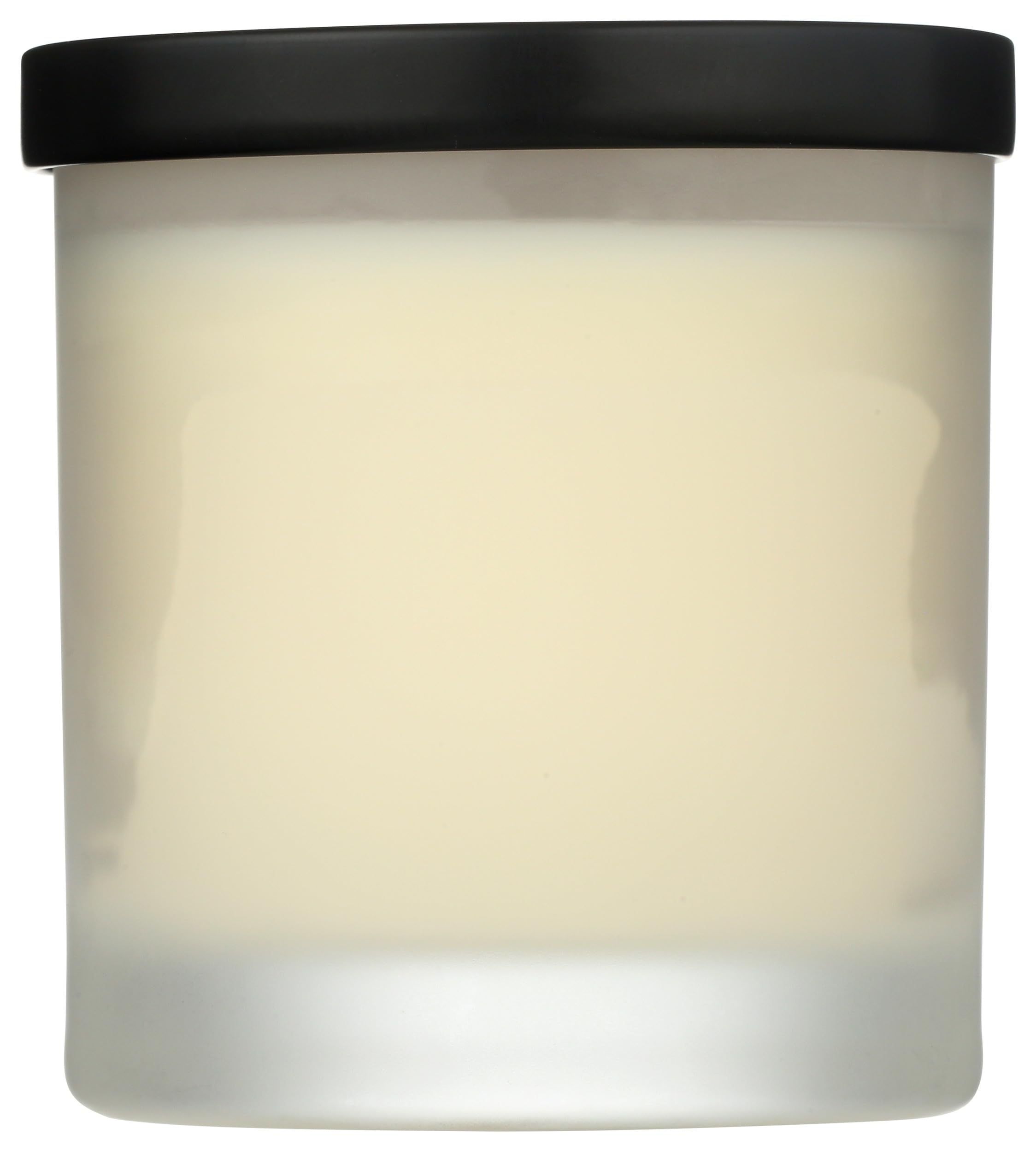 Bamboo fig leaf scented candle 8 oz jar close up