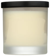 Bamboo fig leaf scented candle 8 oz jar close up