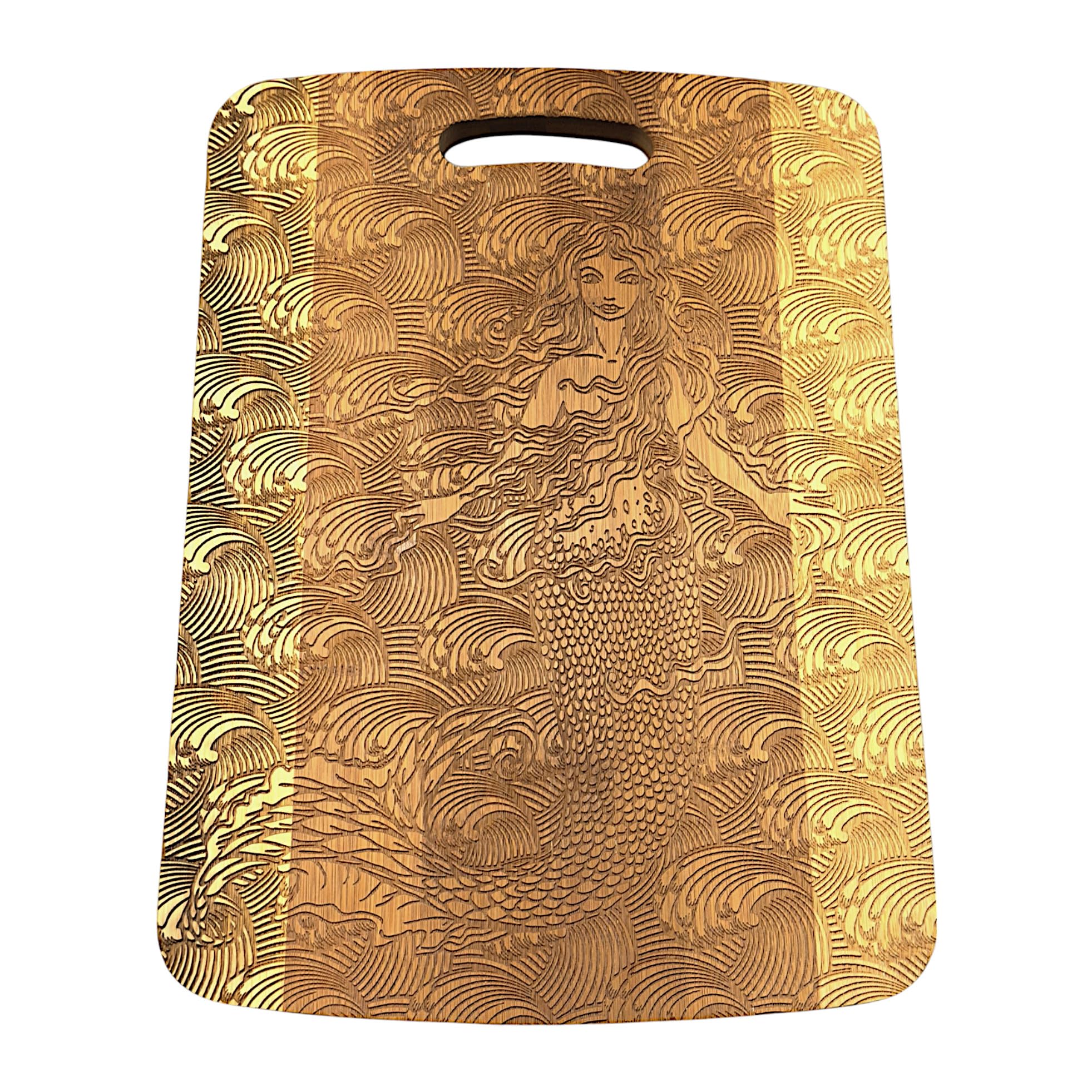 Bamboo Mermaid Cutting Board solid bamboo material