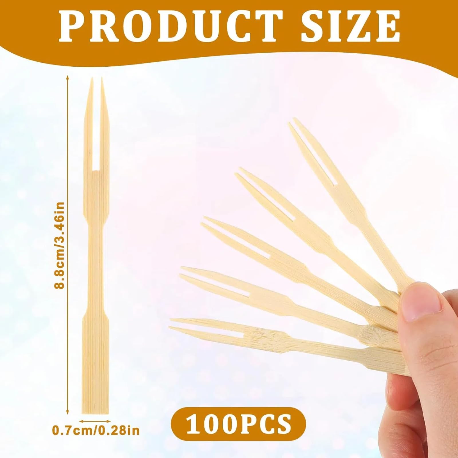 Disposable bamboo forks party charcuterie image 4